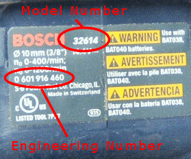 bosch serial number nomenclature